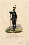 32492 Afbeelding van het uniform van een schutter van het Korps Jagers van de Utrechtse hogeschool.